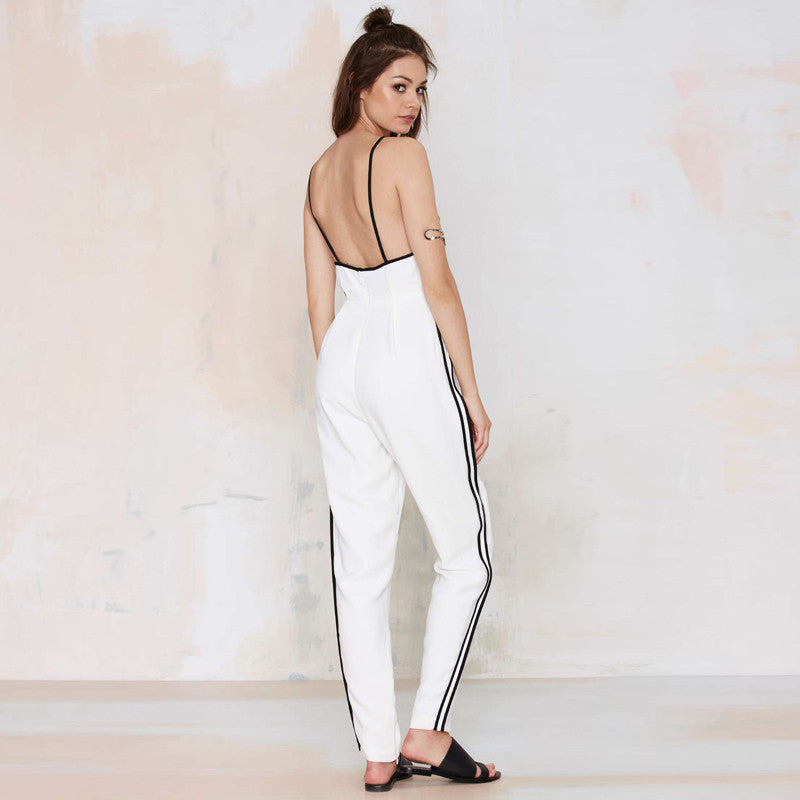 Sport Girl- Sleeveless Sexy Long Pants Suit Jumpsuit